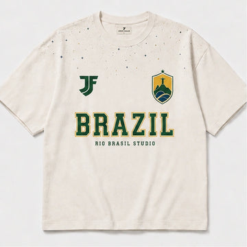 Brazil-inspired Lifestyle soccer jersey front view by JerseyFamiliar