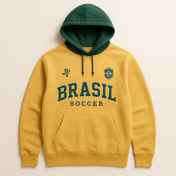 BRA-inspired JerseyFamiliar Retro hoodie front product image on a clean neutral background.