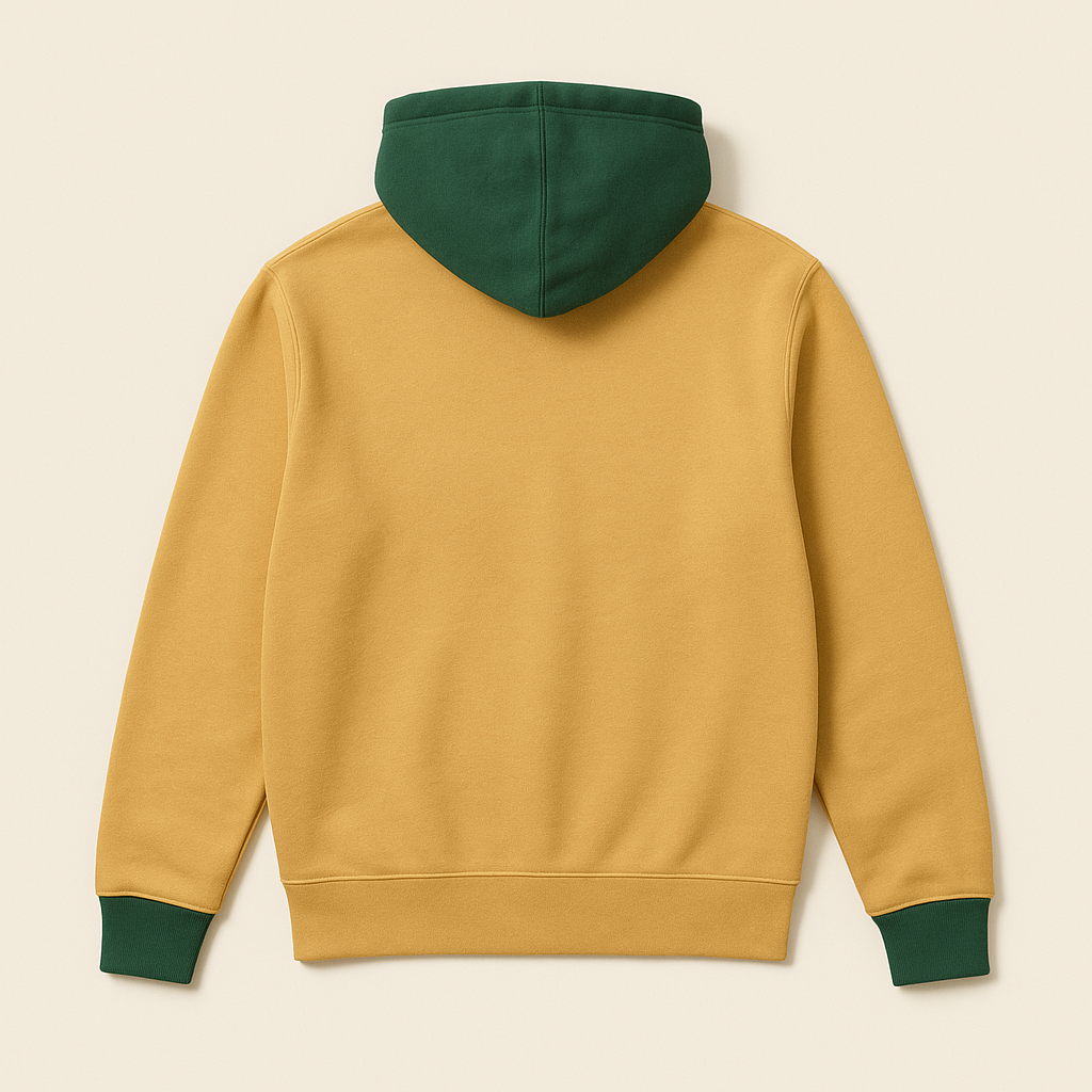BRA-inspired JerseyFamiliar Retro hoodie back product image with restrained construction details.