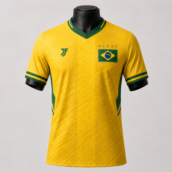 Brazil-Inspired Custom Soccer Jersey  Stadium Edition