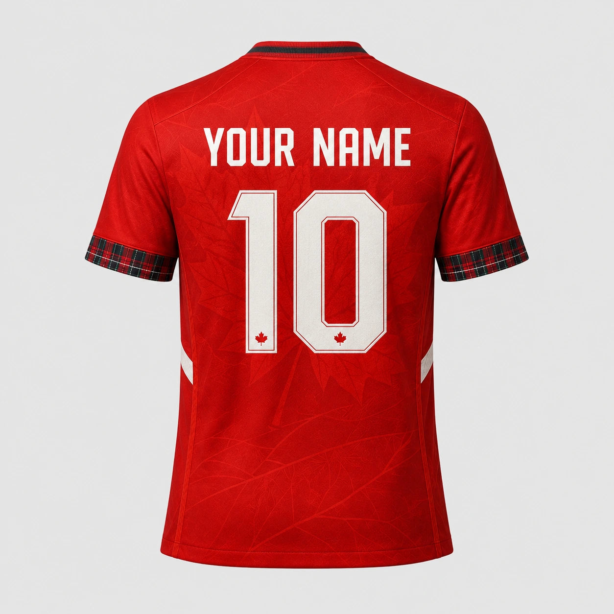 Canada-inspired custom soccer jersey back view by JerseyFamiliar