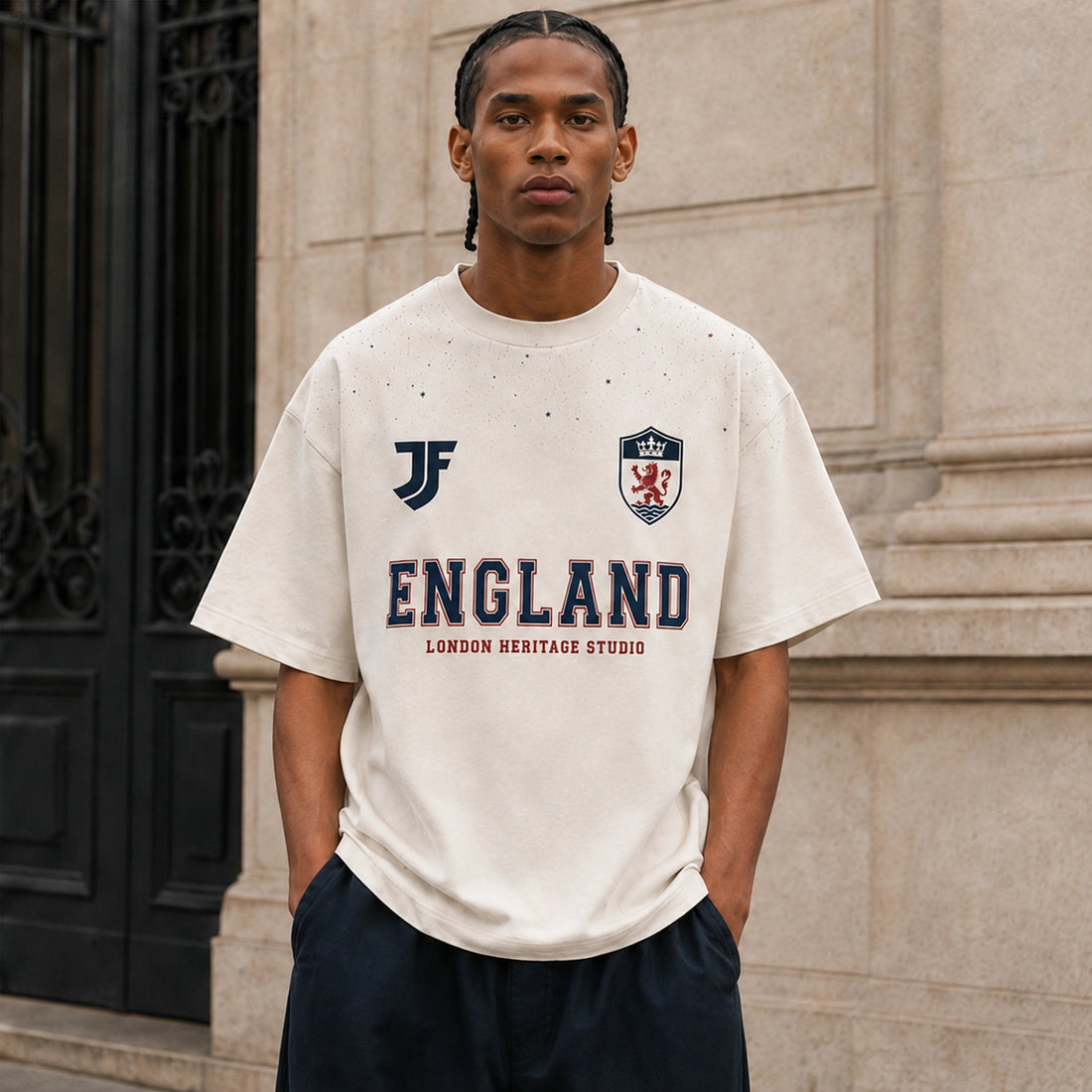 England-inspired Lifestyle soccer jersey front view by JerseyFamiliar