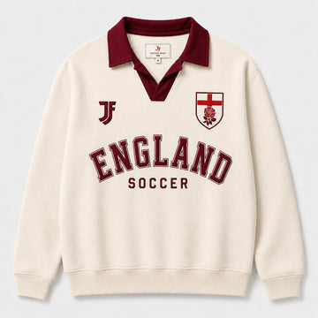 England-inspired retro soccer jersey front view by JerseyFamiliar
