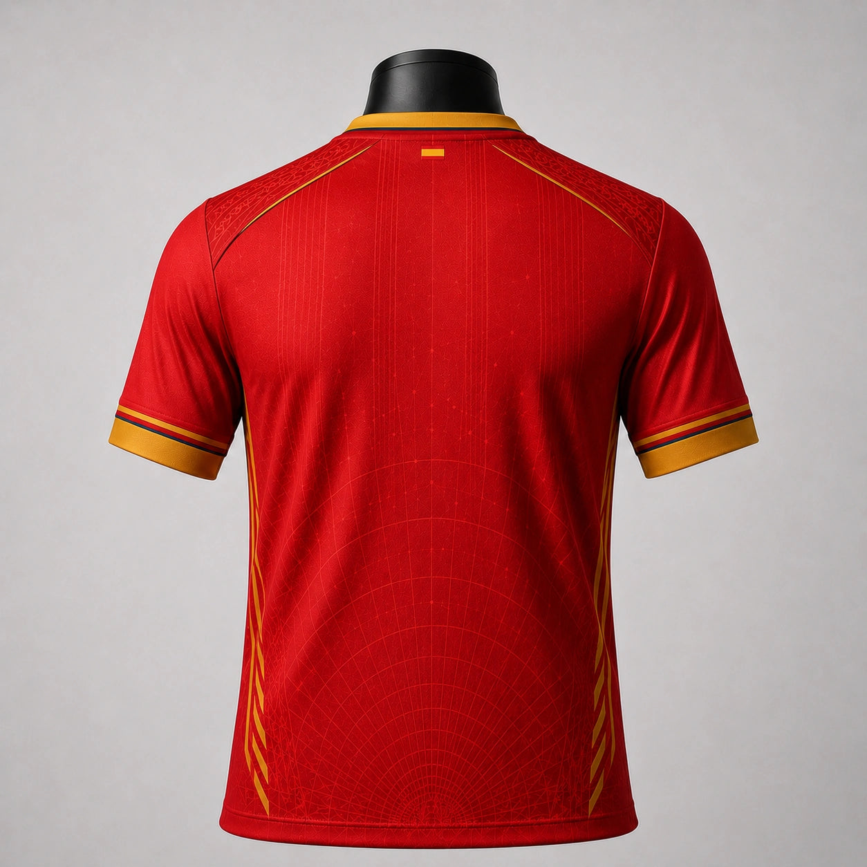 Spain-inspired custom soccer jersey back view by JerseyFamiliar