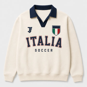 Italy-inspired retro soccer jersey front view by JerseyFamiliar