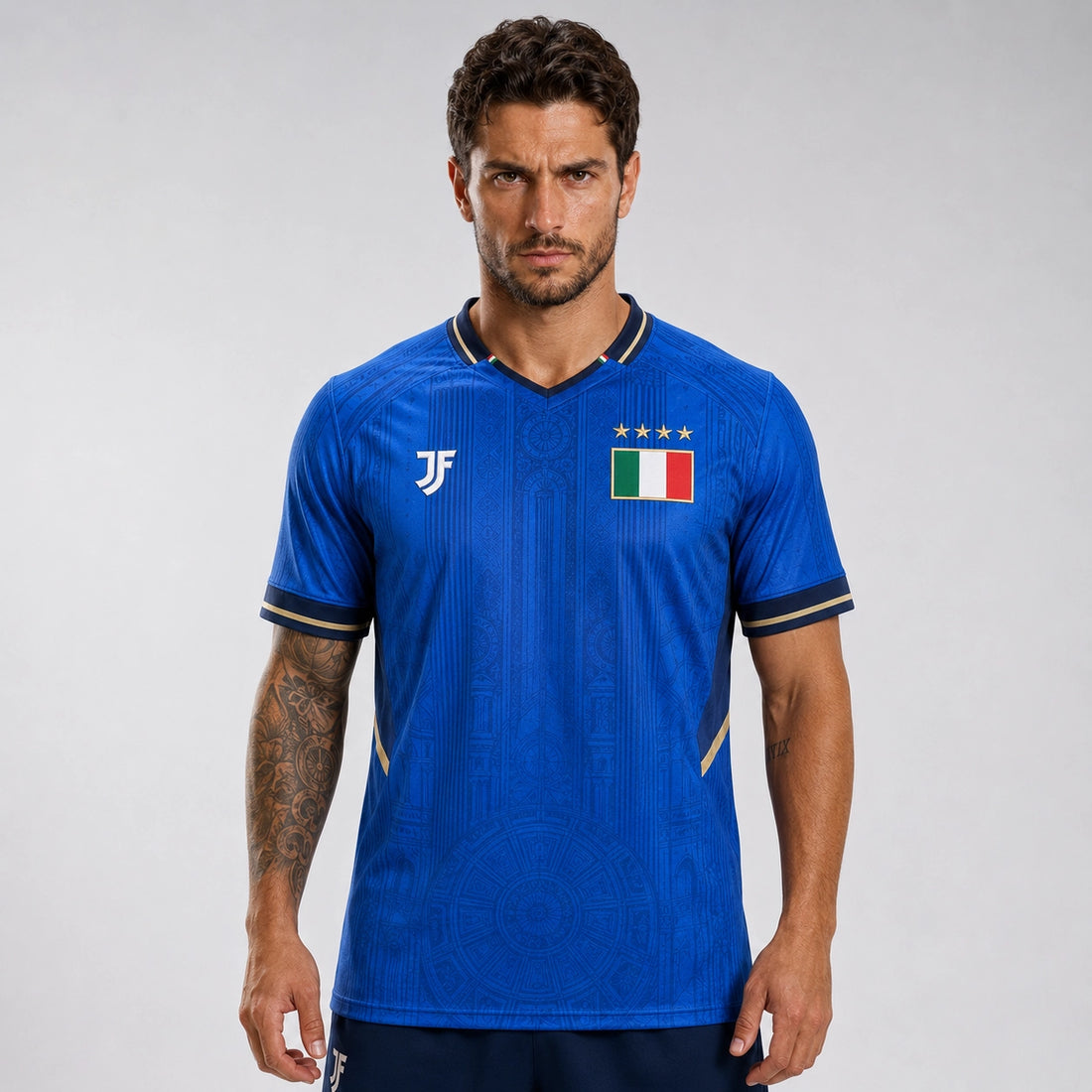 Italy-inspired custom soccer jersey front view by JerseyFamiliar