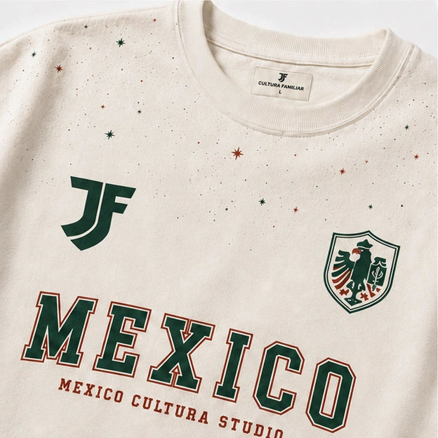 Mexico-inspired Lifestyle soccer jersey detail view by JerseyFamiliar