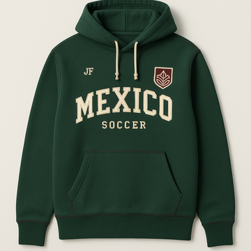 MEX-inspired JerseyFamiliar Retro hoodie front product image on a clean neutral background.