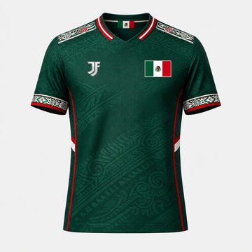 Mexico-inspired custom soccer jersey front view by JerseyFamiliar