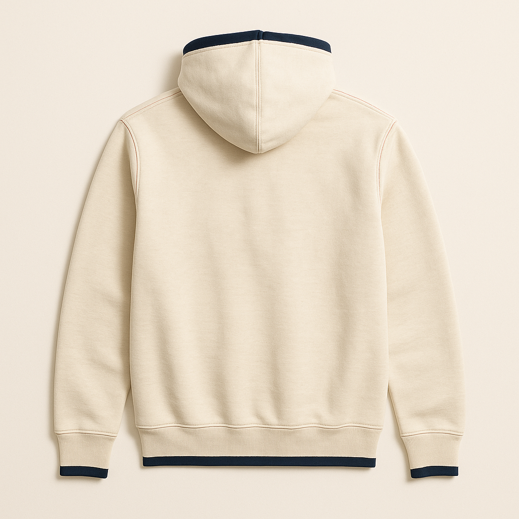 USA-inspired JerseyFamiliar Retro hoodie back product image with restrained construction details.