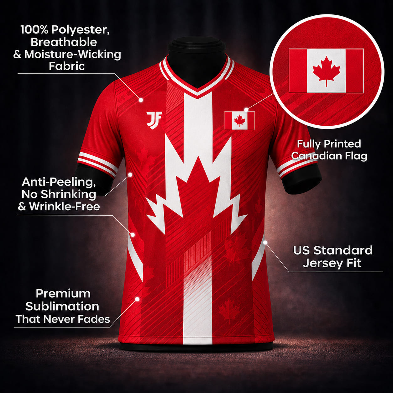 Canada 2026 World Cup Custom Jersey – Premium Print Edition