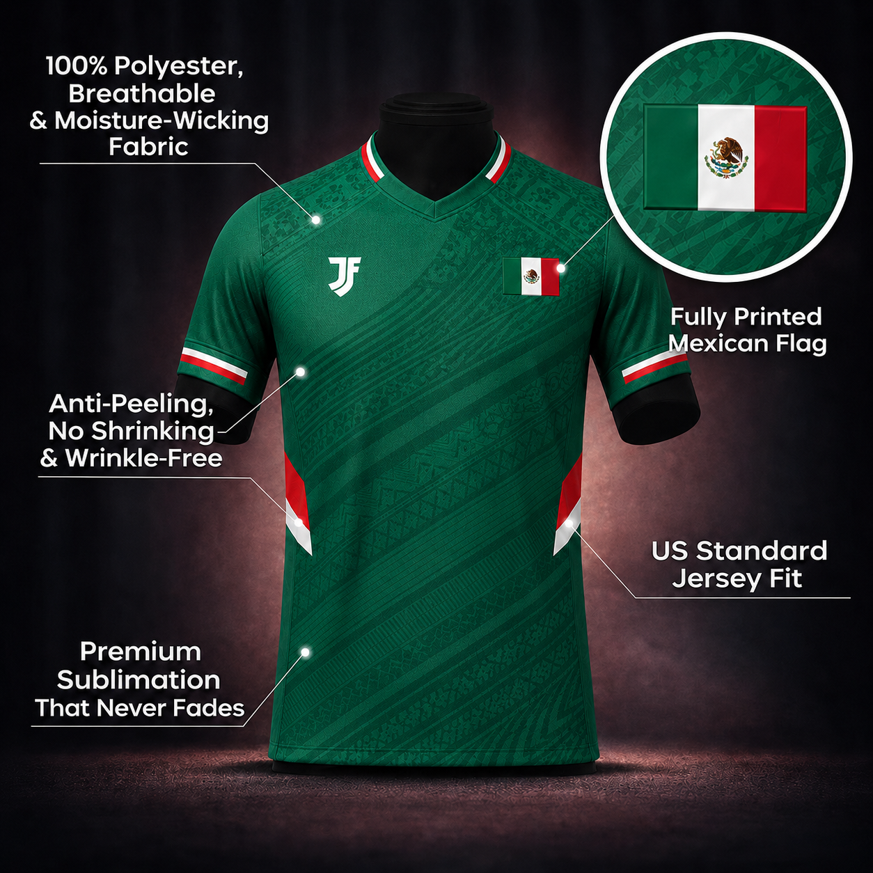 Mexico 2026 World Cup Custom Jersey – Premium Print Edition