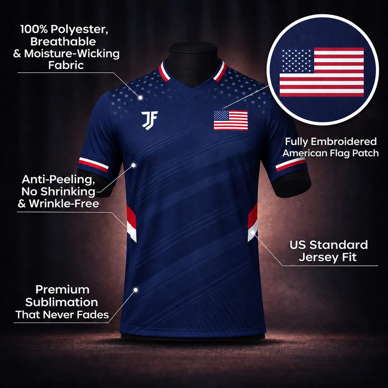 USA 2026 World Cup Custom Jersey – Premium Print Edition